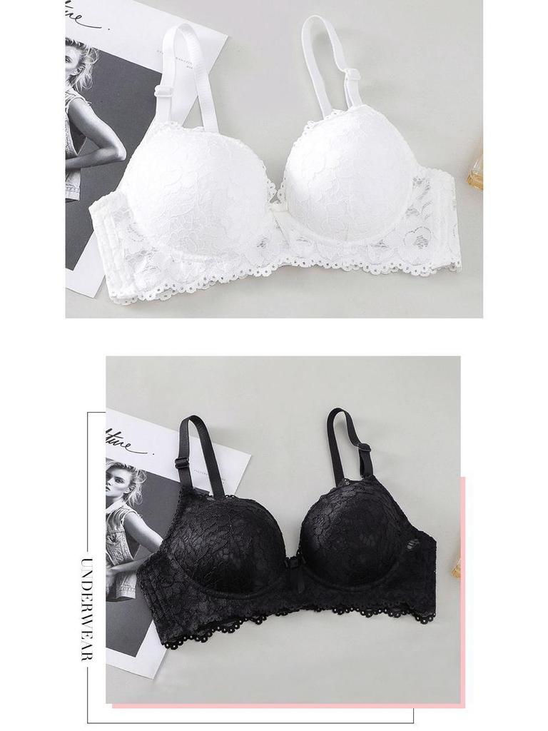 Young Girl Lace Gathered Push-Up Bra Set - Wire-Free + Single Piece Option