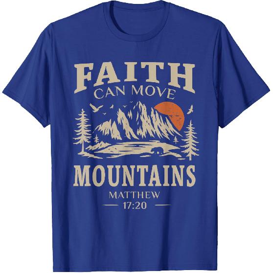 Lift My Eyes To the Mountains - Psalm 121 Faith Design T-Shirt