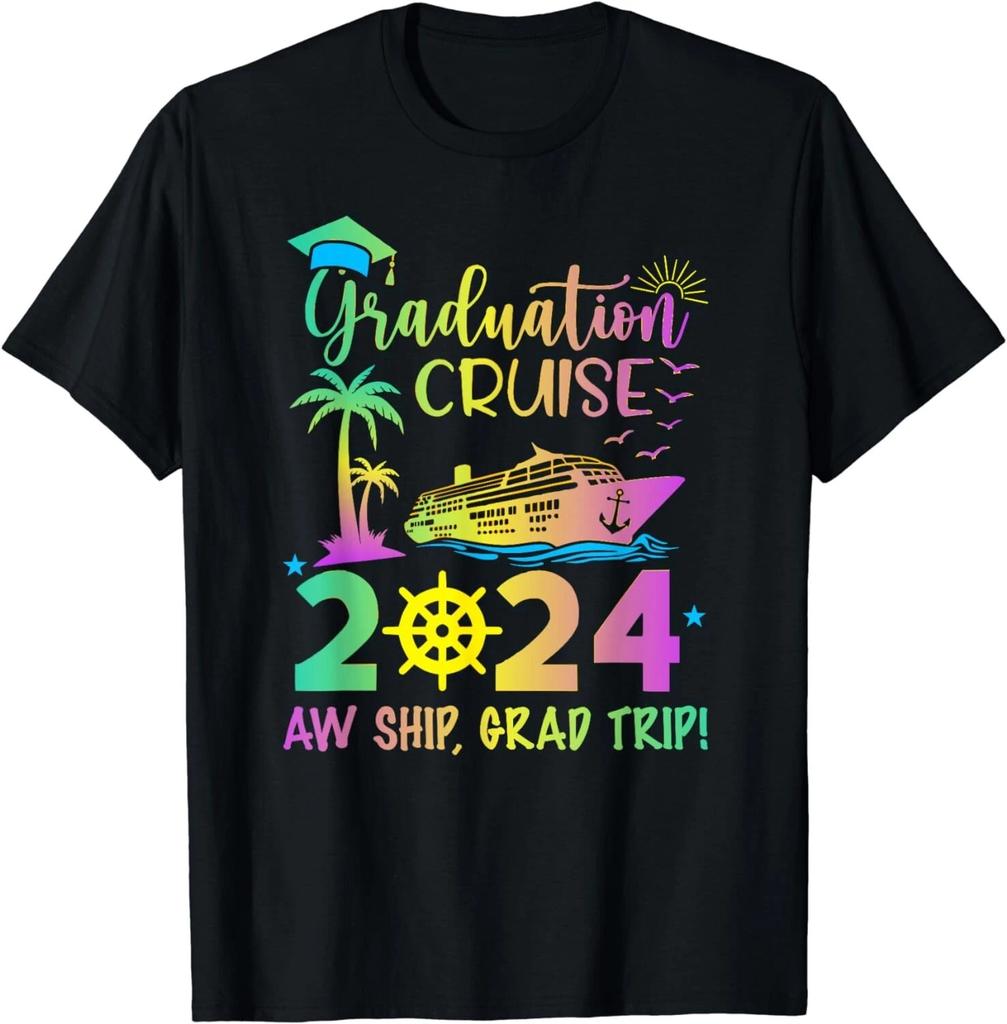 Senior 2024 Graduation Cruise Aw Ship Grad Trip Party Gift Unisex T-Shirt