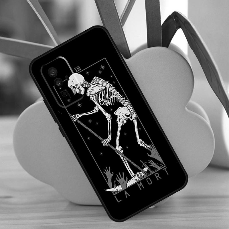 Death Tarot Case For POCO X3 X6 F6 Pro M6 X5 F3 F5 M5s Xiaomi 13 14 Ultra 12 Lite 11T 12T 13T Pro Cover