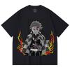 230 Gsm 100% Cotton Demon Slayer V116 Tanjiro Print Unisex Heavy Cotton T Shirt