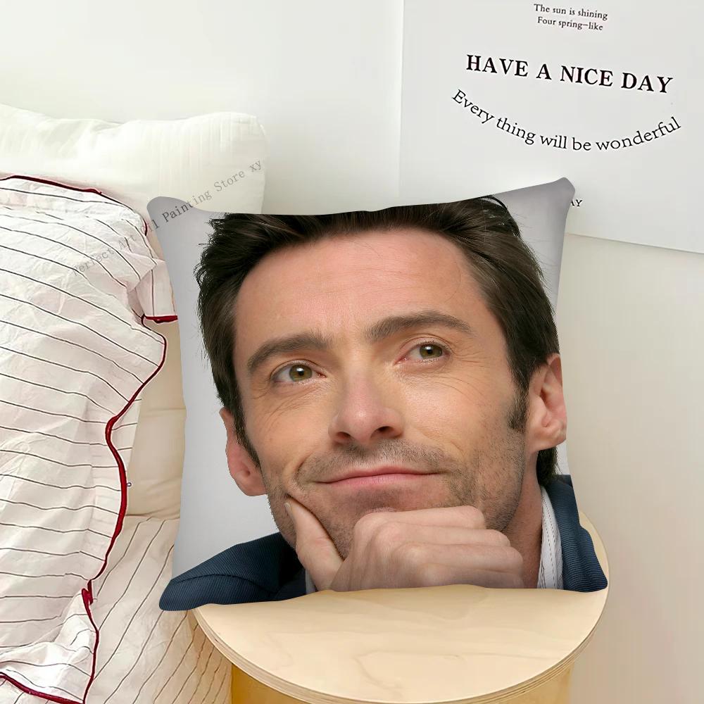 H-Hugh J-Jackman Pillow Case Fashion Square Pillowcase Bedroom Sofa Room Ins Decoration Leisure Cushion Cover 40x40