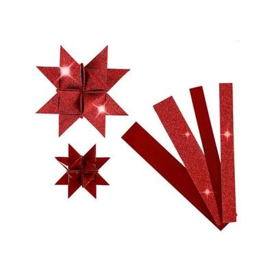 40 Strips of Red Paper 'Creativ Company' To Create 10 Stars 6.5 and 11.5 Cm