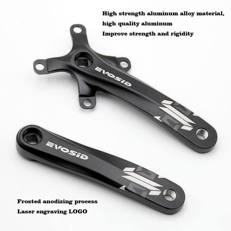EVOSID Bicycle Crankset 104BCD Mountain Bike Square Hole Crank Aluminum Alloy 170mm MTB Bike Crank 8-12S Chainring 32/34/36/38T