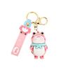 Fashionable Pvc Frog Keychain Whimsical Cartoon Design Blue Key Accessory