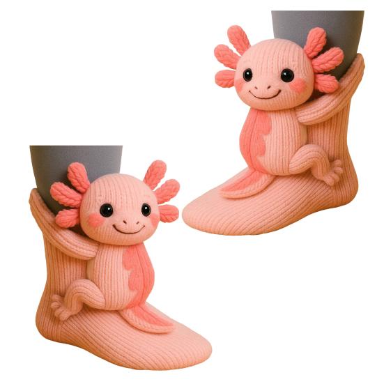 Knitted Animal Socks Warm Floor Socks with Cute Animal Dolls Indoor Winter Socks