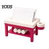 Miniature Spa Furniture Mini Massage Table Business Card Holder, Creative Organizer with U-shaped Headrest Therapy Room Decoration And Towel, Display
