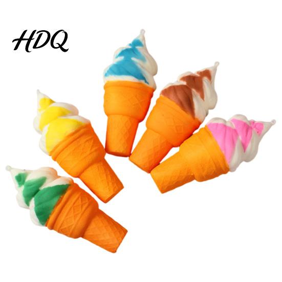 Slow Rebound Stress Ball Realistic Ice Cream Cone Squeeze Toy Slow-Rising PU Fidget for