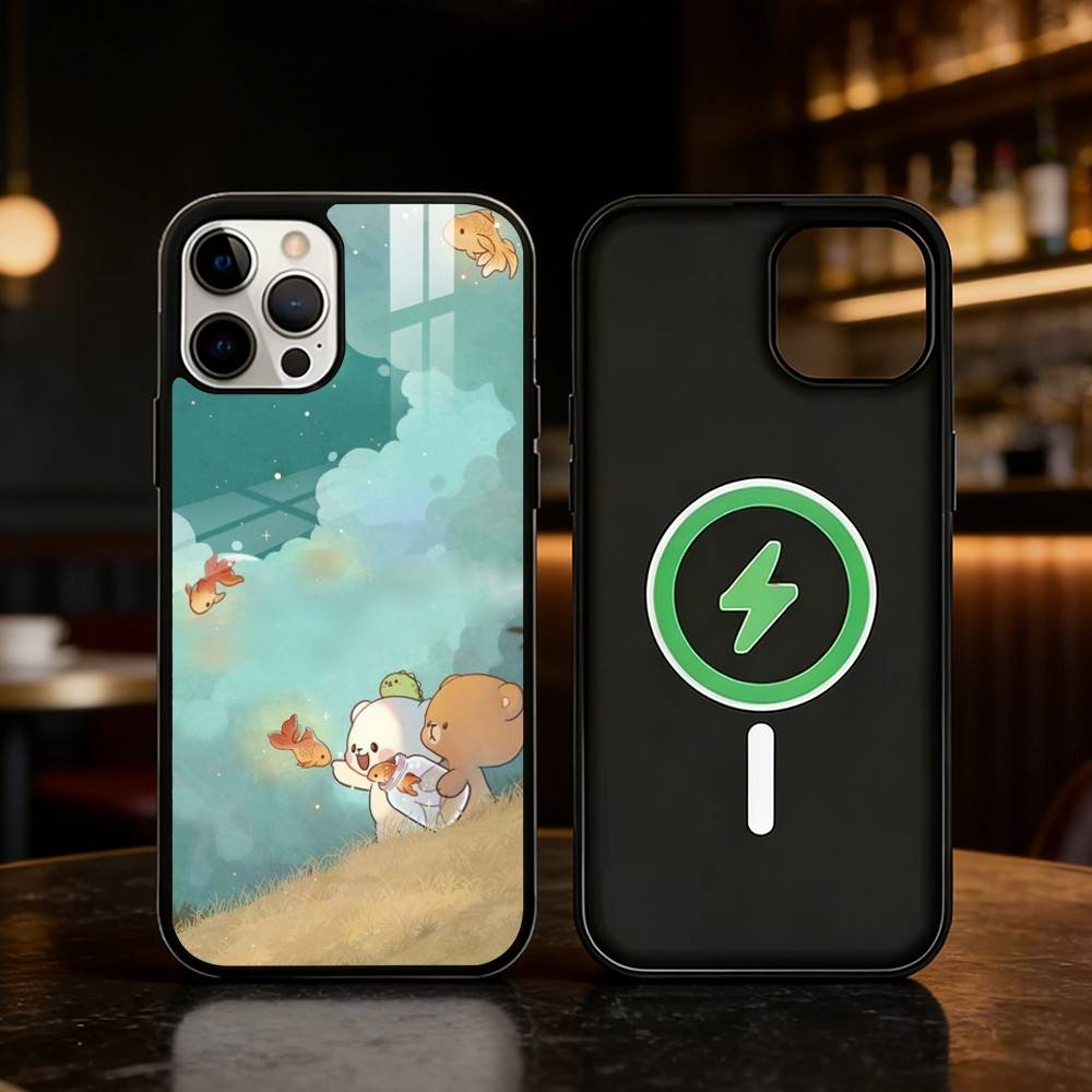 M-Milk Mocha Phone Case For iPhone 17/16/15/14/13/12/Plus/Pro/Max for Magnetic Wireless Charging
