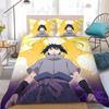 N-Naruto Animes Duvet Cover Set Home Style Bedding Soft Laundry Cotton Bed 3 Piece Set Student Dormitory Gift