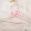 Modern Faux Pearl Hanger with Bow Non-slip Cute Bow-knot Small Clothes Rack