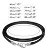 Black Leathers Necklace Cord with Stainless Steel Clasps for Necklaces Pendant Bracelet String Rope DIY Jewelry Making