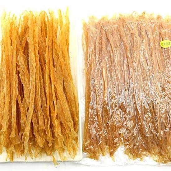 Hakodate Esan Kombu Verband Muschelstreifen Jakobsmuschel Snack Großpackung 400g (A2)