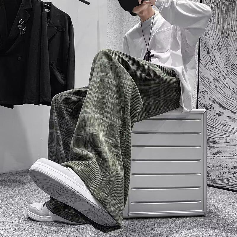 Men's sports pants, loose fit, all-match casual pants, elastic waist