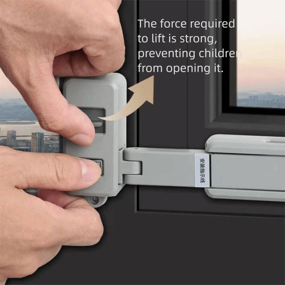 Plastic Door Window Limiter No Punching Window Safety Lock Window Restrictor Child Safety