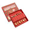 2025 Christmas Spoon and Fork Set Stainless Steel Creative Tableware Coffee Tea Dessert Spoon Spoons with Gift Box 6Pcs New