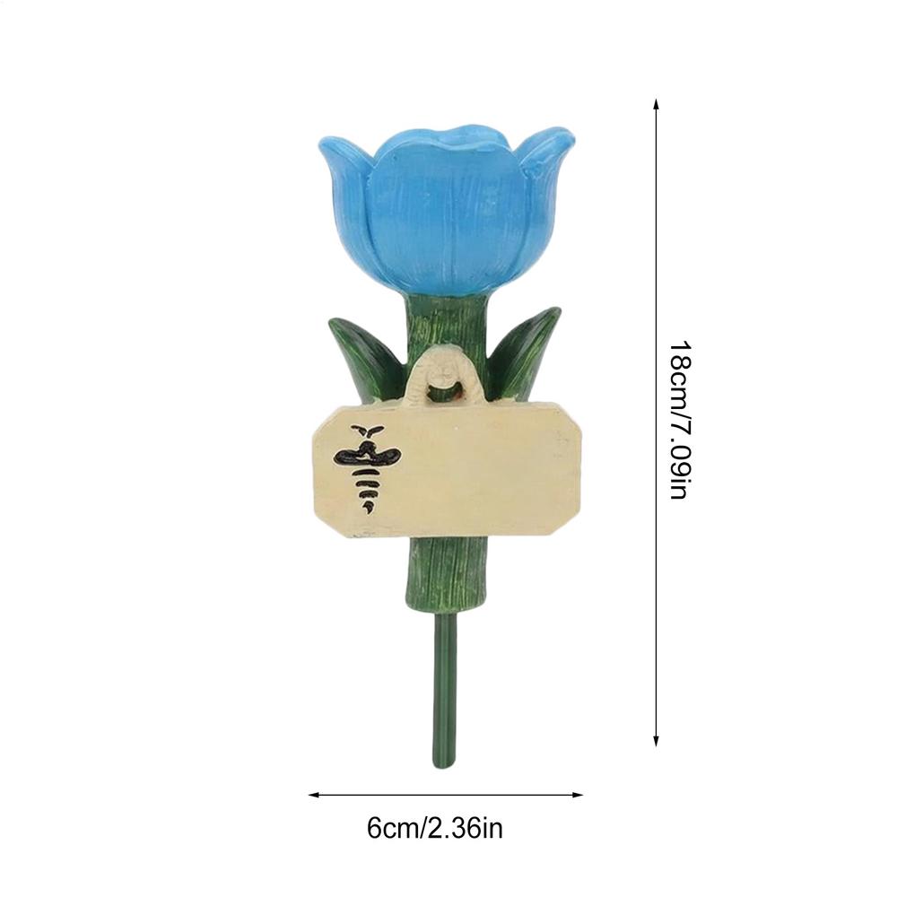 Flower Shape Bee Watering Station Colorful Resin Butterfly Drinking Bowl Pollinator Feeder for Garden Patio Yard Bee Saver