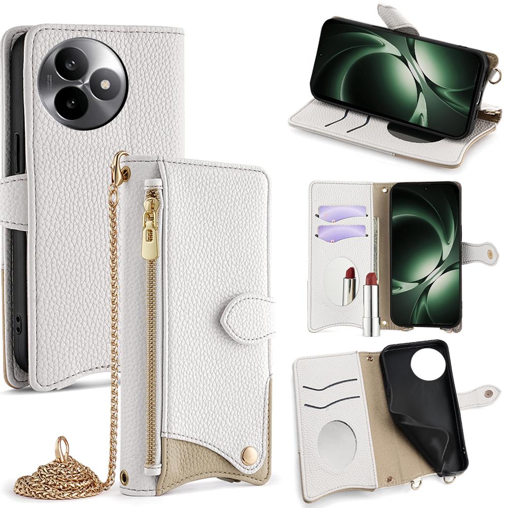 For Xiaomi Redmi K80 Ultra 5G Leather Case Wallet Stand Cover Irregular Tail Style with Chain Strap