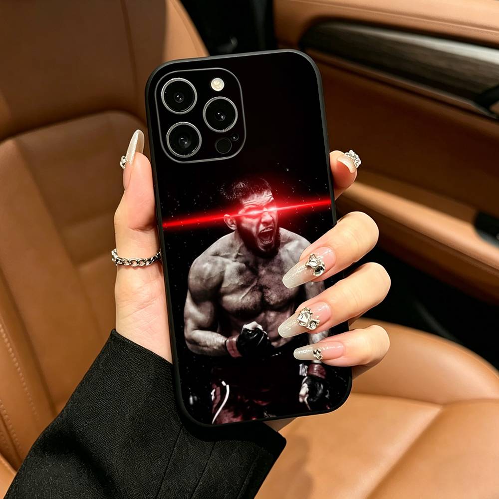 GOAT Lightweight-Lslam Makhachev Phone Case For iPhone 17,16,15,14,13,12,11 Pro Max,16Plus,XS Soft Black Cover