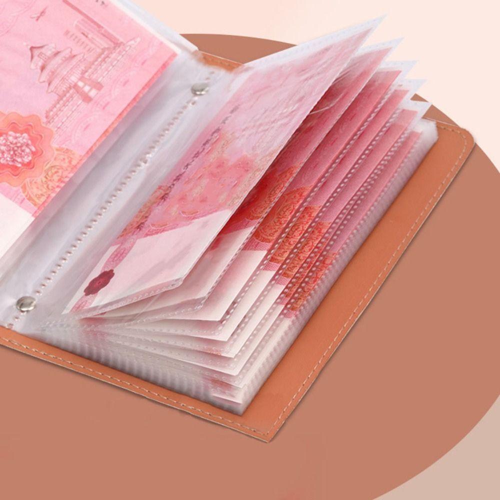 Carnet de Budget Portable en Cuir PU Carnet de Comptes Enveloppes Défis d'Épargne Cadeau du Nouvel An