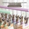 Stainless Steel Multi-Clip Baby Clothes and Bibs Drying Rack - Space-Saving Children's Hanger