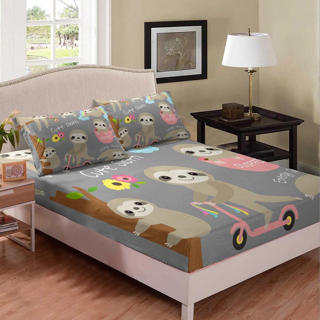 Tier Hund Muster Bett Hut Dreiteilig Digitaldruck Bettwäsche Bett Hut Dreiteiliges Set Kinder und Erwachsene