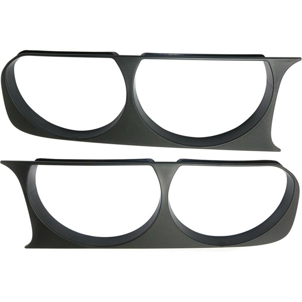 2x Front Headlight Lamp Bezel Trim for 2008-14 Dodge Challenger Black 68051527AA