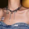 Diamond Star Sequin Tassel Necklace - Unique Fashion Clavicle Chain for Women