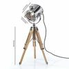 Handcrafted Wooden Tripod Spotlight Lamp Industrial Nautical Searchlight for Home, Office Decor