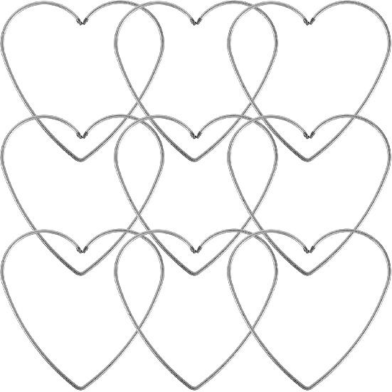 BESPORTBLE Dream Catcher Hoop: Heart Shaped Hoop Metal Rings Hoops Heart Shape Macrame Rings Hoops for DIY Craft Dream Catcher 12cm 10Pcs