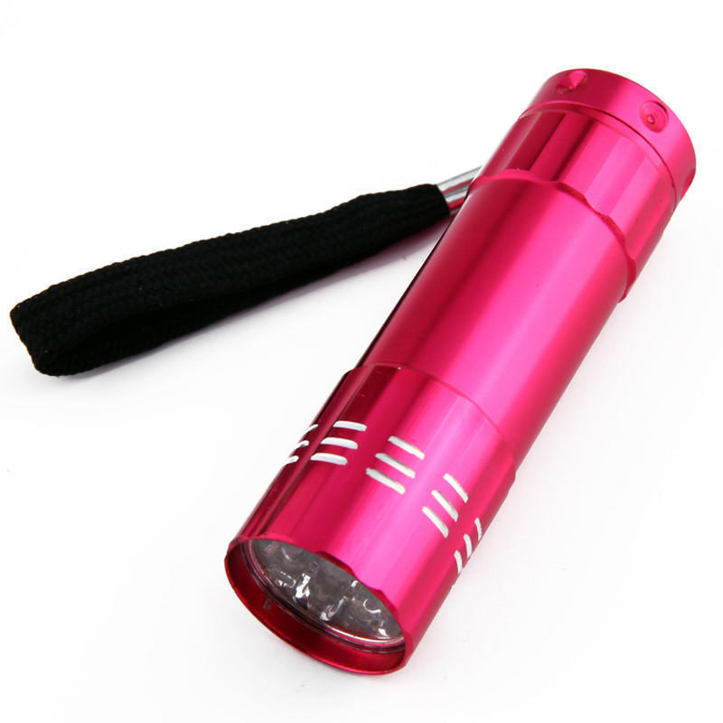 Mini Uv Flashlight With 9leds For Currency Verification And Fluorescence Testing For Camping And Search Scenarios