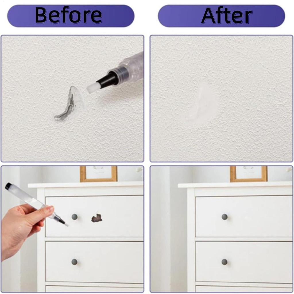 Fillable Paint Pen Brush 3 Pieces Reusable Scratch Application Tool Furniture Scratch Repair Paint Pens For DIY Home Improvement