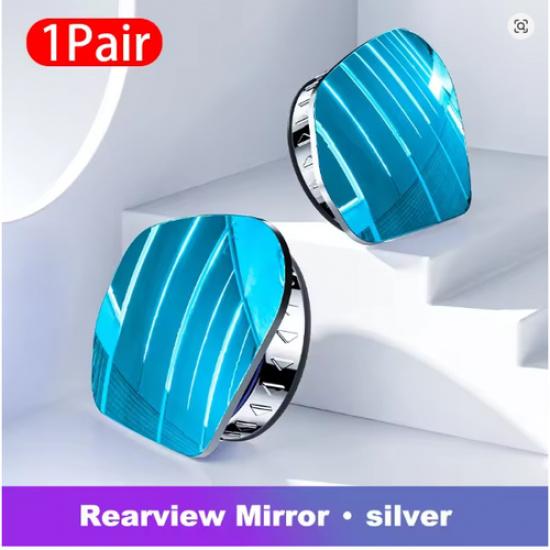 SEAMETAL 2pcs Car Rearview Mirrors 360 Degree Adjustable Blind Spot Mirror HD Fr