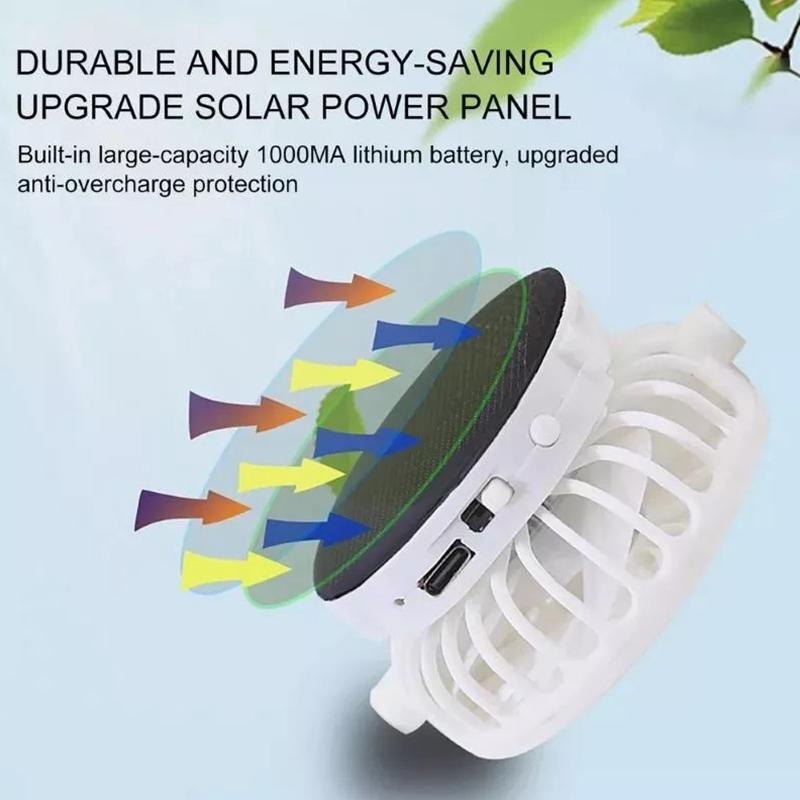Solar Powered Cooling Fan Cap USB Rechargeable Anti-UV Breathable Sun Hat for Summer Outdoor Sport Travel Daily Use