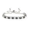 Elegant 4mm Zircon Women's Adjustable Stainless Steel Bracelet
