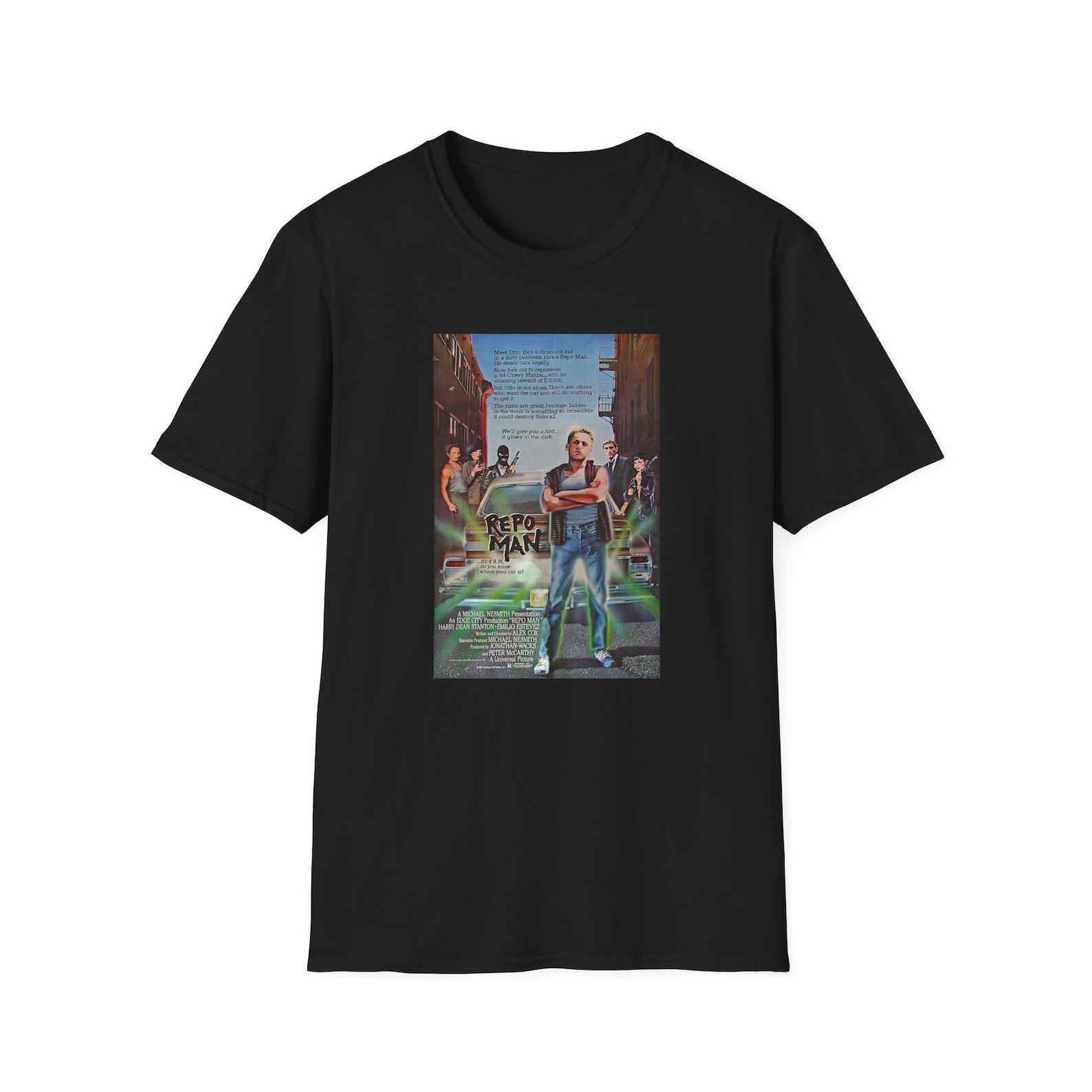 Repo Man Movie shirt - Unisex Softstyle Repo Man T shirt Punk movie 80s cult classic Repo Man flyer inspired T shirt 3XL