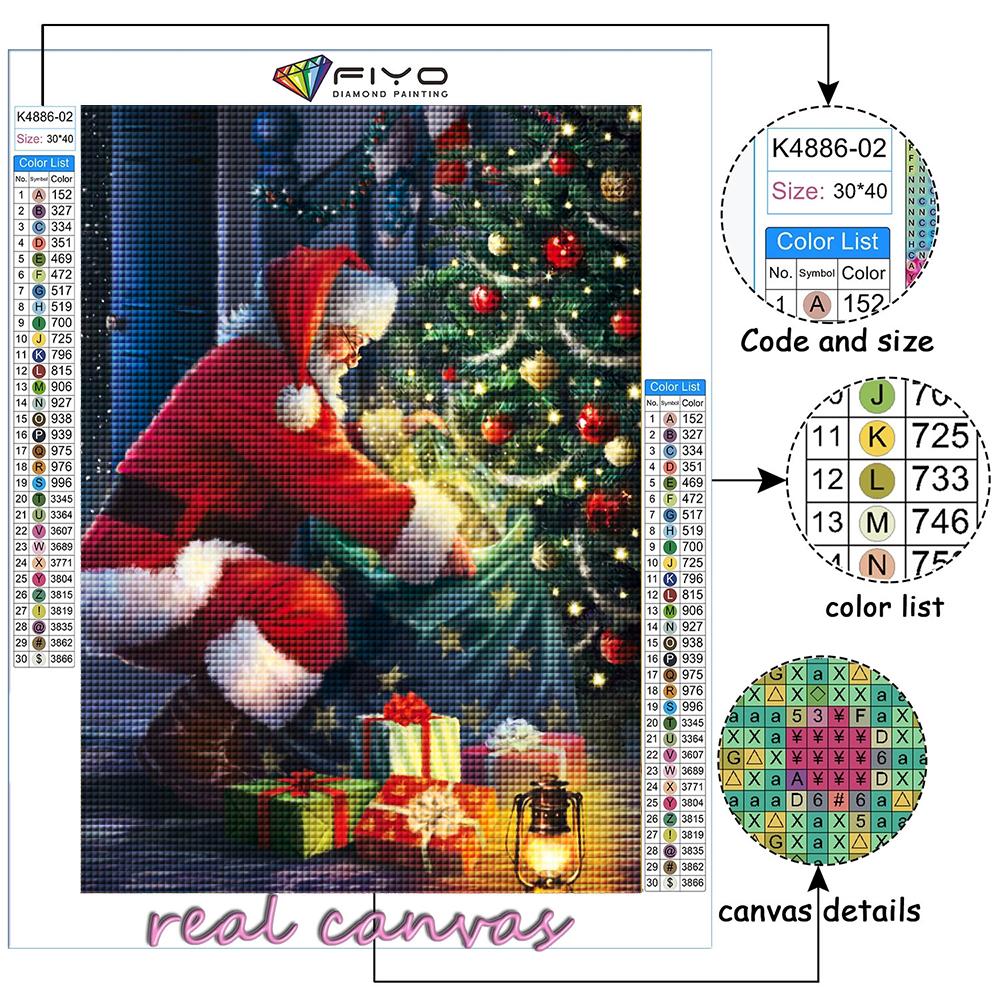 5D Diamond Painting Full Diamond Christmas Tree Santa Snowman Diamond Painting Handmade Diy Diamond Mosaic Painting Home Decoration