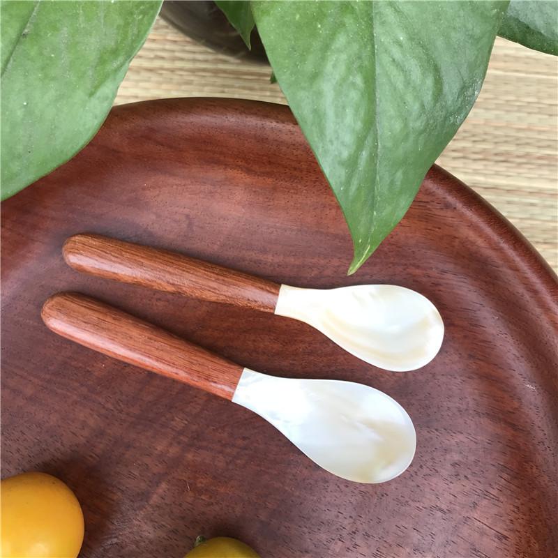 Natural Shell Spoon Mother of Pearl Fork Ice Cream Dessert Caviar Seasoning Condiment Stirring Spoons Teaspoon Kitchen Tools4