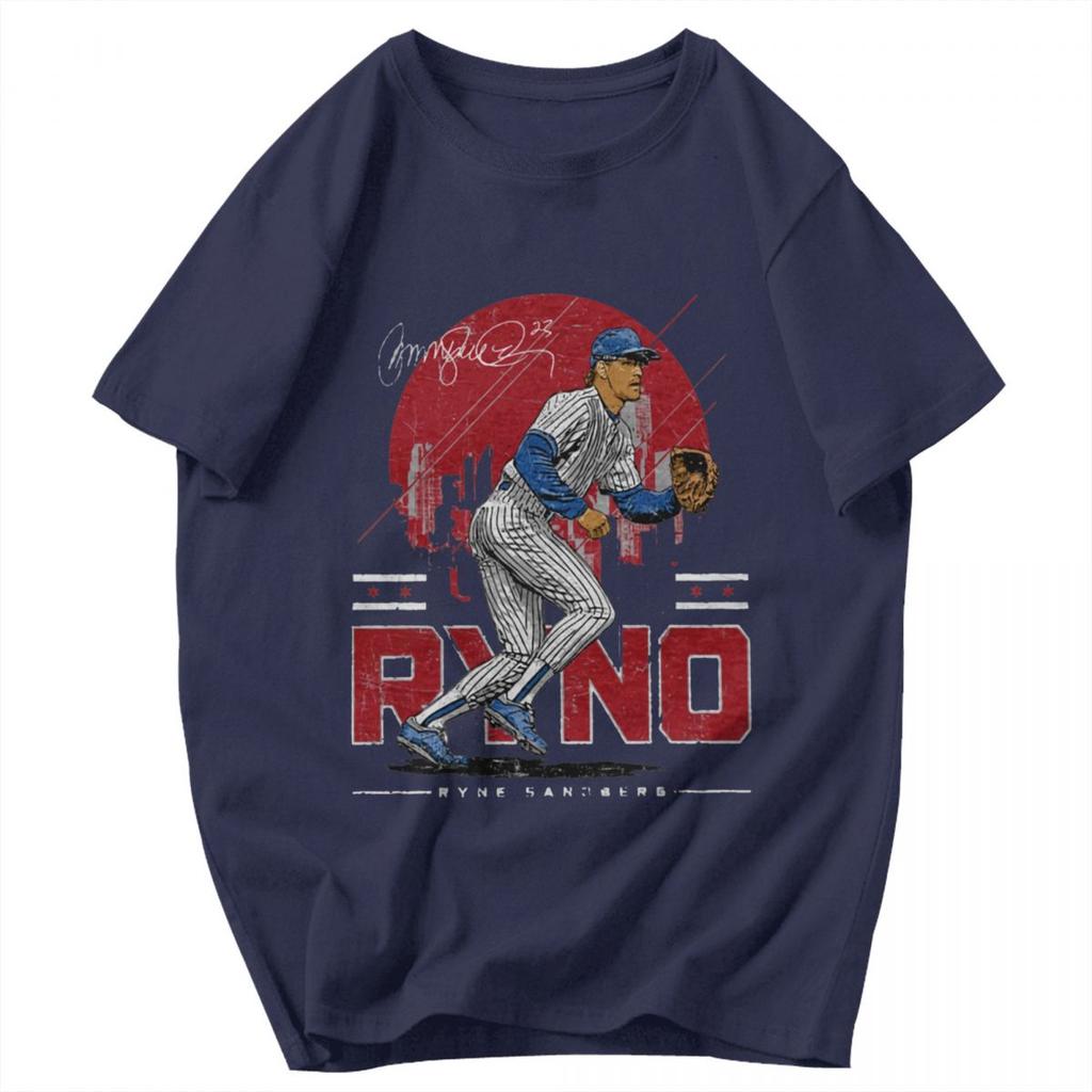 Men T Shirt Ryne Sandberg Skyline Gifts Y2K Graphic Crewneck Unisex Tops T Shirts