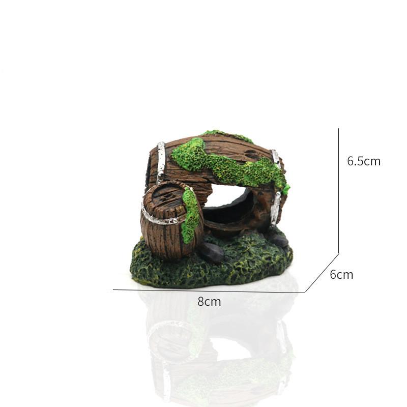 

Artificial Resin Barrel Cave Landscaping Accessories For Fish Tank Decoration Background Decor Aquarium Ornaments Decorations