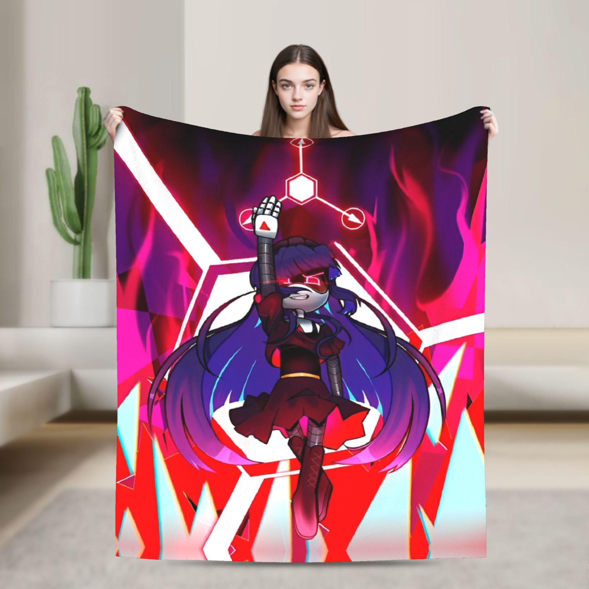 

Murder Drones Blanket Uzi Doorman Wool Funny Breathable Throw Blanket for Bedspread Winter 75x90cm