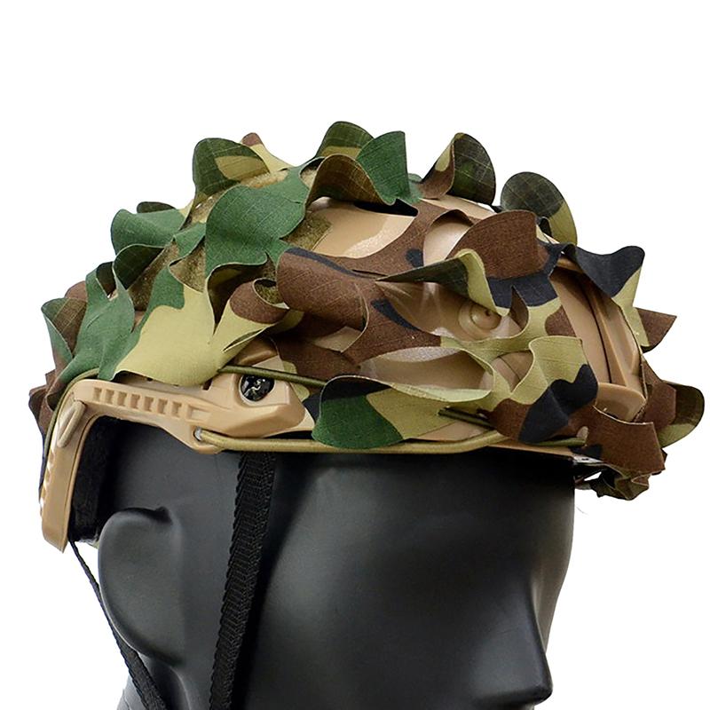 Camo Net Airsoft Helmet Cover Nylon Drawstring Helmet Scrim Hunting Accessory