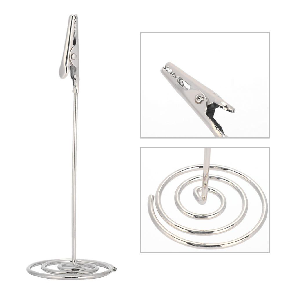 10Pcs Mouth Shape Table Name Clip Stable Base Wedding Place Card Holder Desktop Office Storage