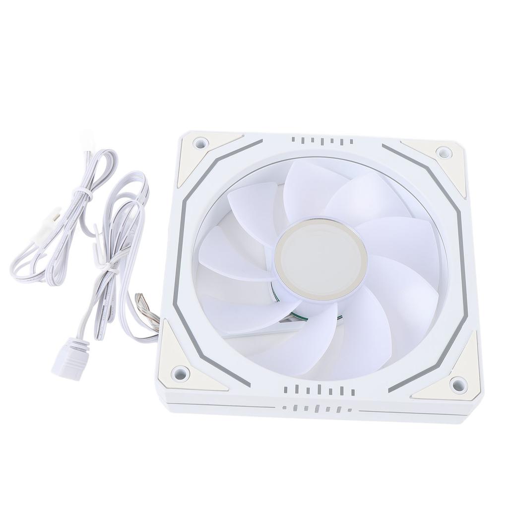 CPU Cooling Fan 120mm 3 Pin ARGB PWM Control 800 to 1800RPM LED Light Computer Cooler Fan for