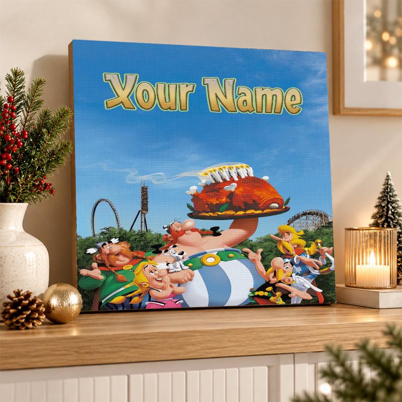 Asterix & Obelix Custom Name Text 5D Diamond Painting Kit DIY Full Drill Diamond Art Decoration