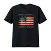 Make America Godly Again American Flag Cross Jesus T Shirt Vintage Washed Fashion Streetwear Slightly Homme Breathable