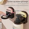 Adjustable Shower Bottle Rack Wall Mounted Suction Cup Shampoo Bottle Plastic Holder Hand Soap Dispenser Hook Free Punching