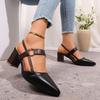 Fashion Women Sandals Fashion Solid Color Slingback Shoes Women Outdoor Designer Shoes Pointed Toe High Heels Sandals Zapatos De Mujer