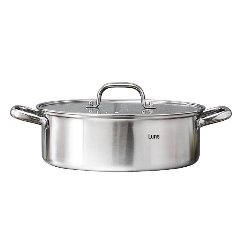 

Beirens 304 Stainless Steel Divided Hot Pot with Lid