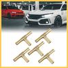 8mm Hose Barb Brass 3 Way Tee Connector Adaptor for Air Water Gas Oil Pipe 5pcs Auto Replacement Parts